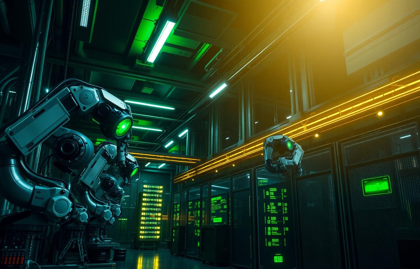 Smart factory with AI and robotics